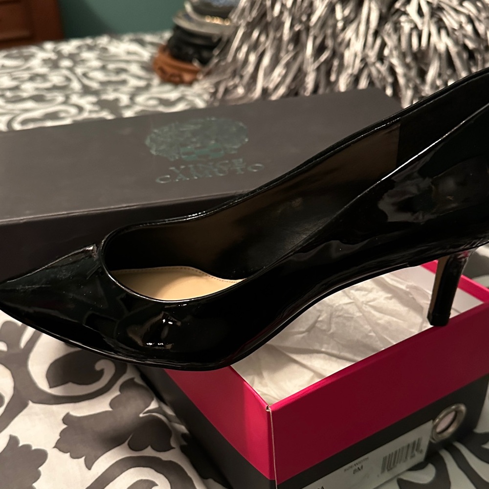Vince Camuto Black Patent Leather Heels
